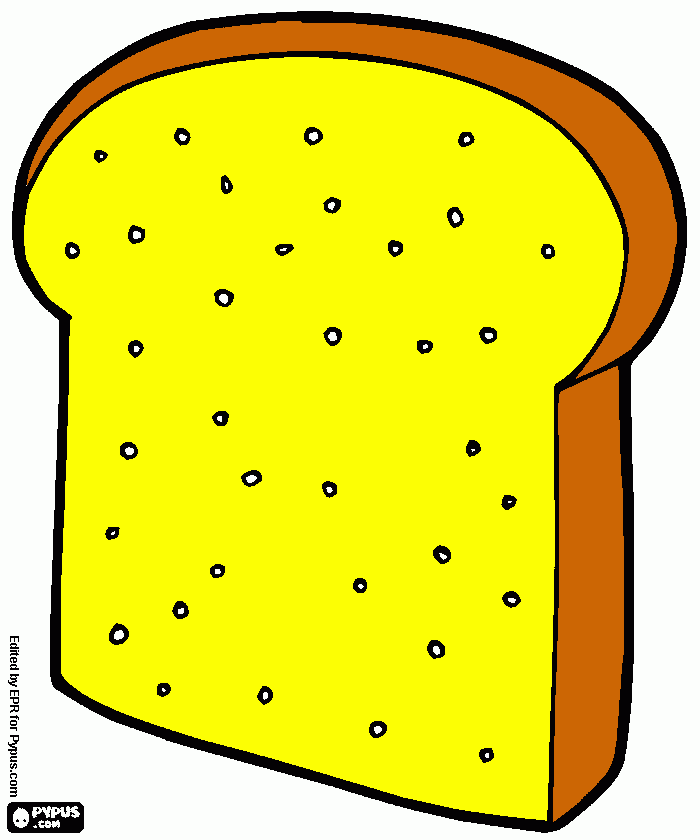 раскраска тост